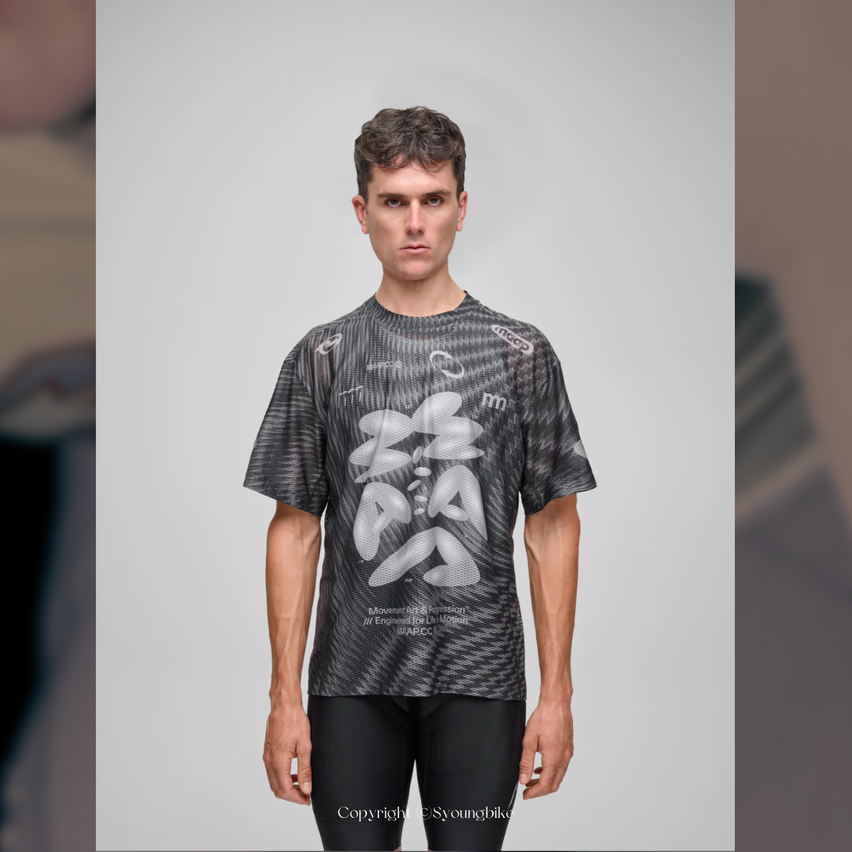 【MAAP】Spectrum Air Mesh Tee 網狀休閒T恤 / carbon black