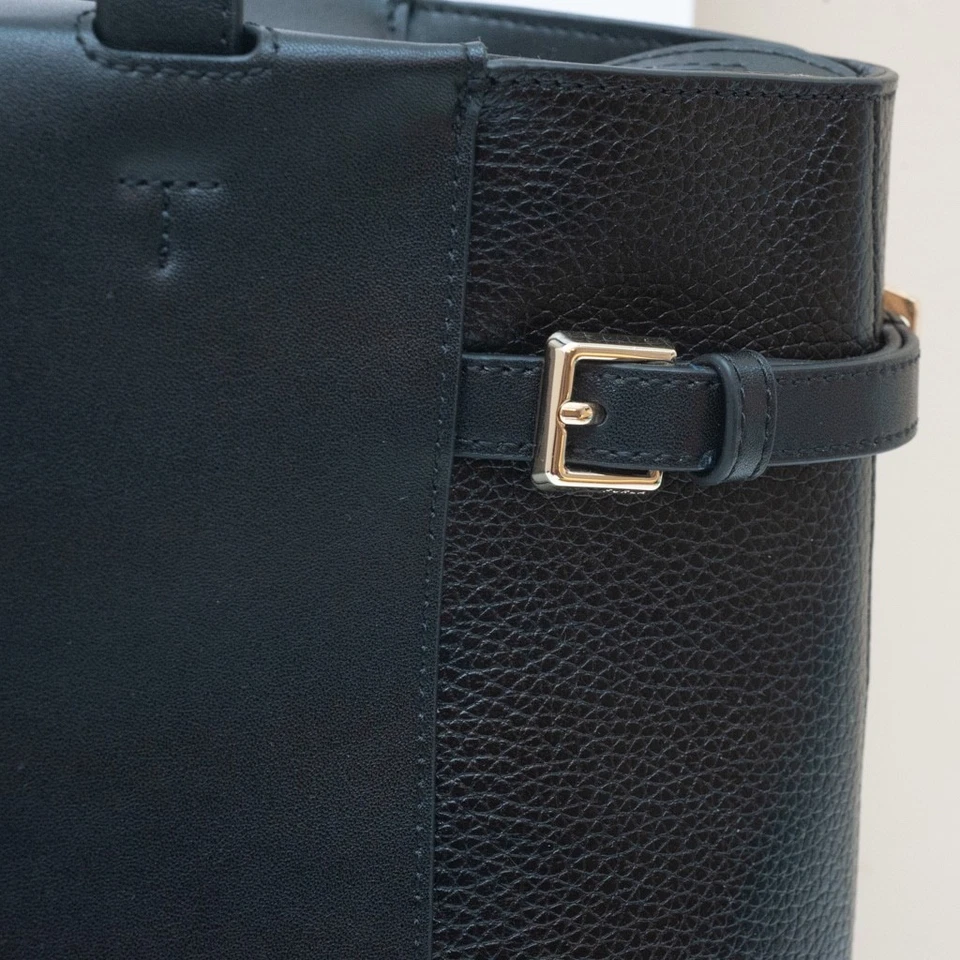 【預購】 Furla  H051632 Aura 黑色皮革托特包