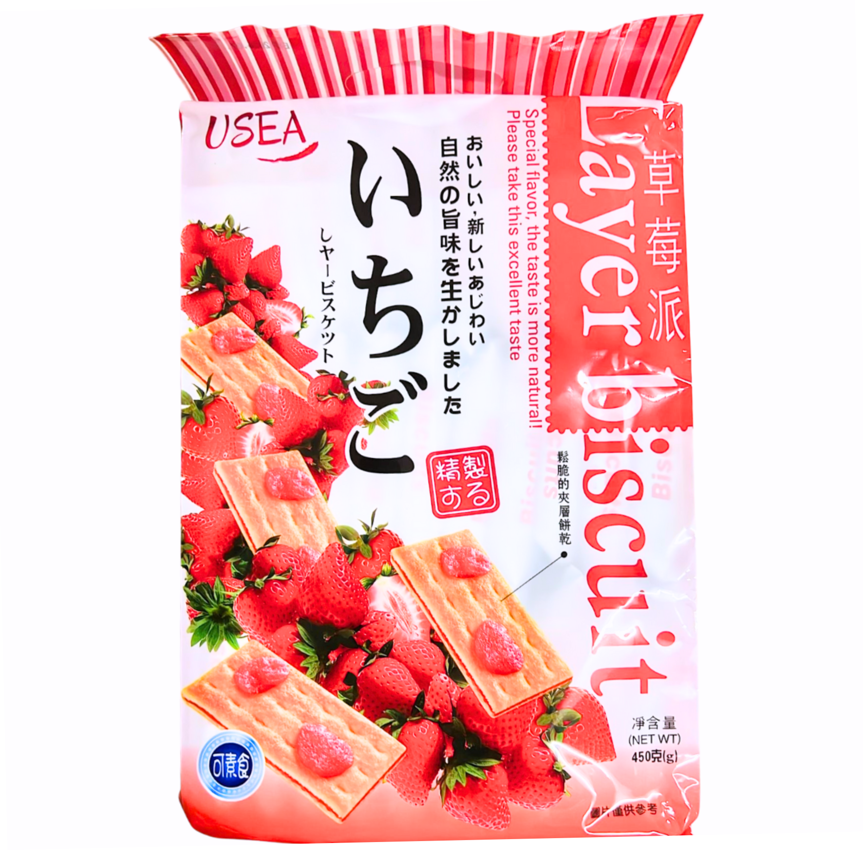 USEA 草莓夾層餅乾 450g