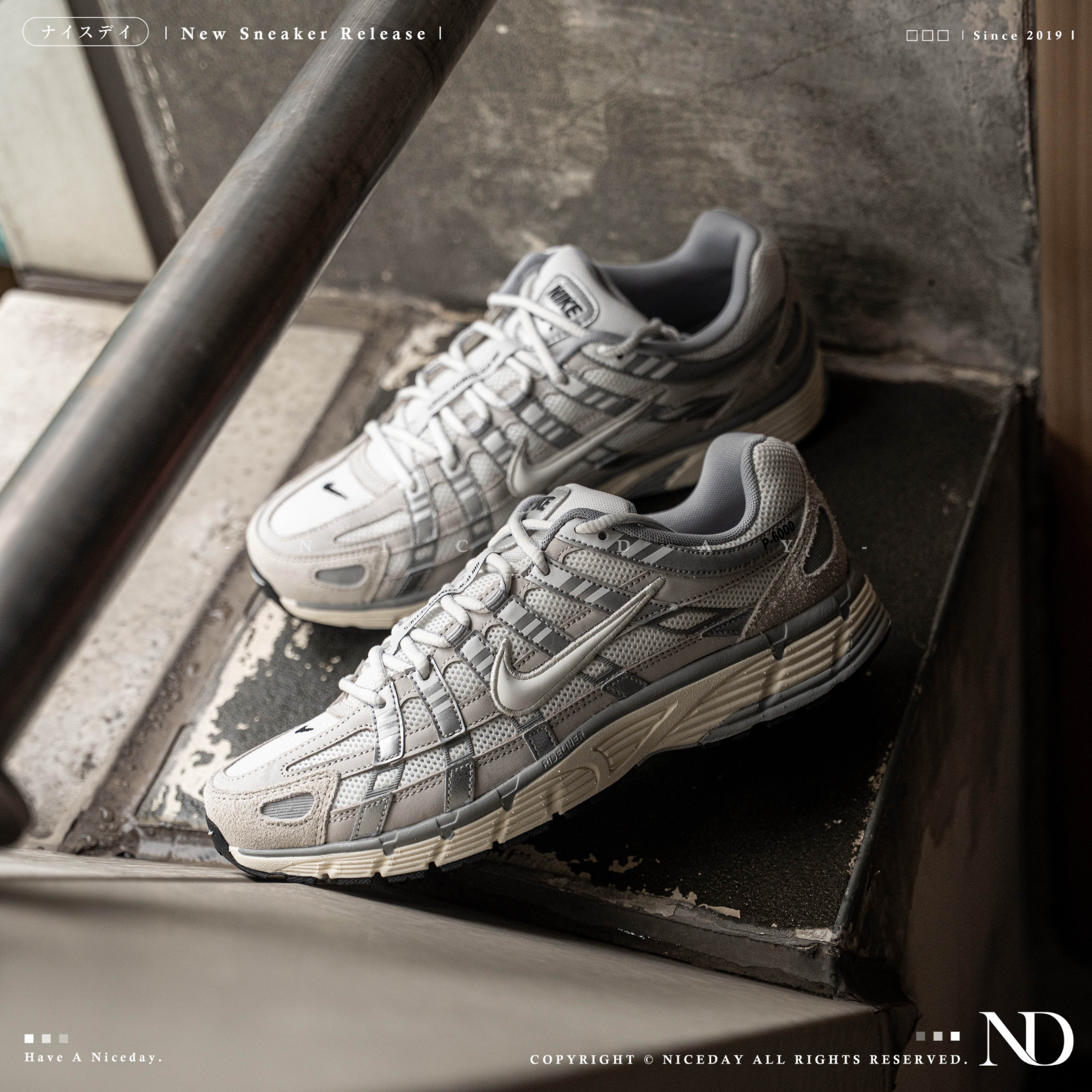 NICEDAY 現貨 NIKE P-6000 男款 透氣 運動鞋 休閒鞋 淺灰 韓系 IU7549-072