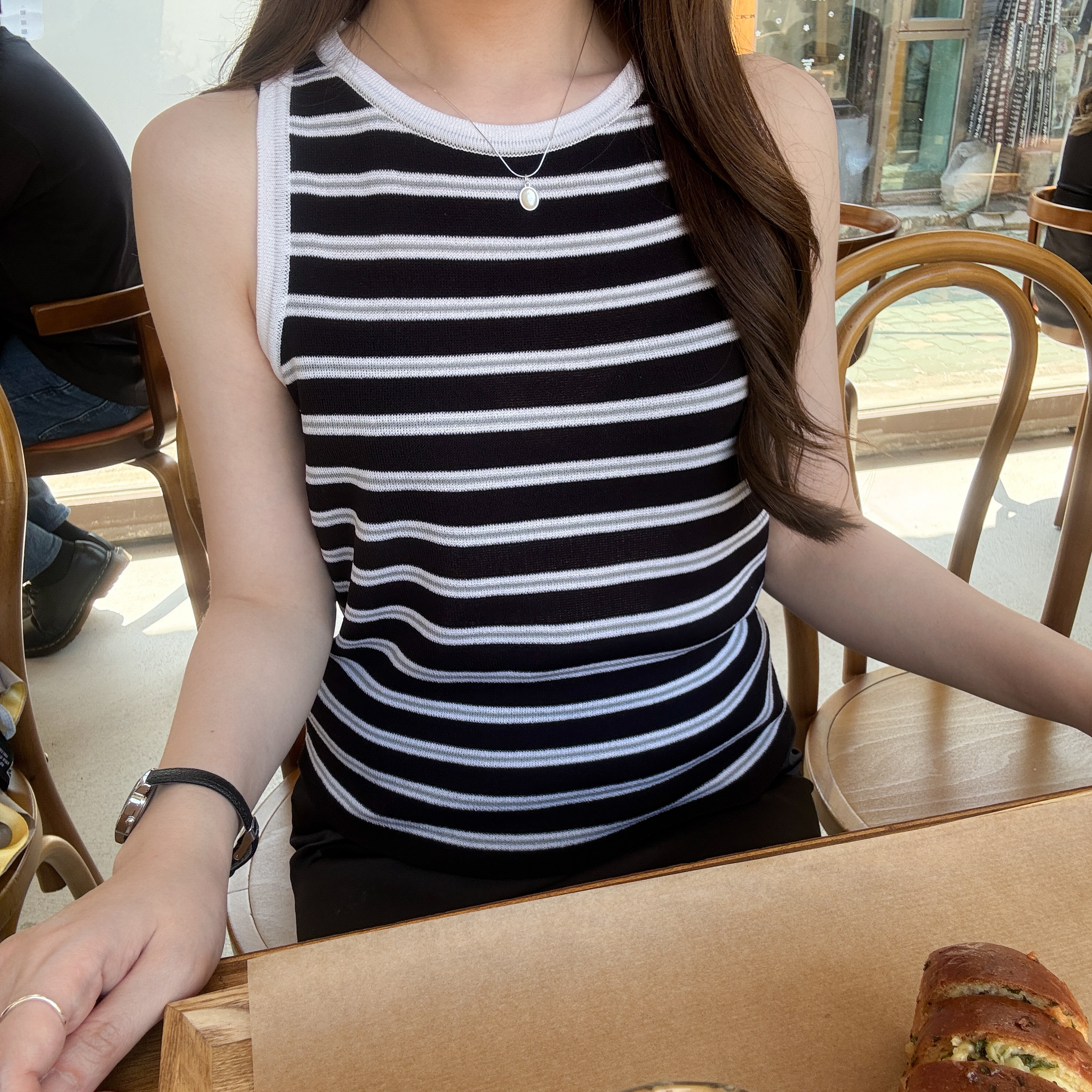 橫間線料背心