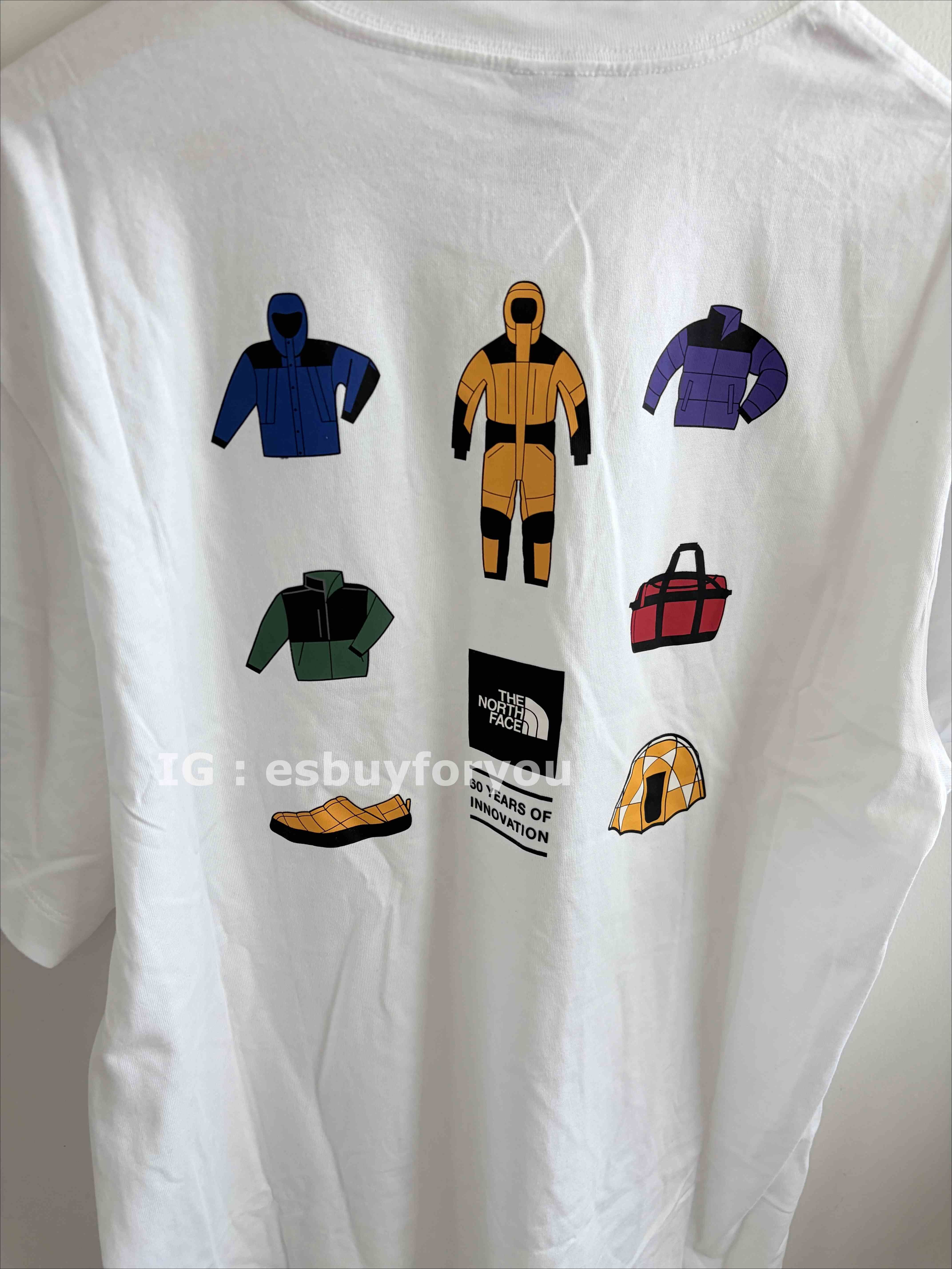 THE NORTH FACE 男款 60周年限定款  ICON造型 小厚磅 正反圖 短TEE  (寬版)