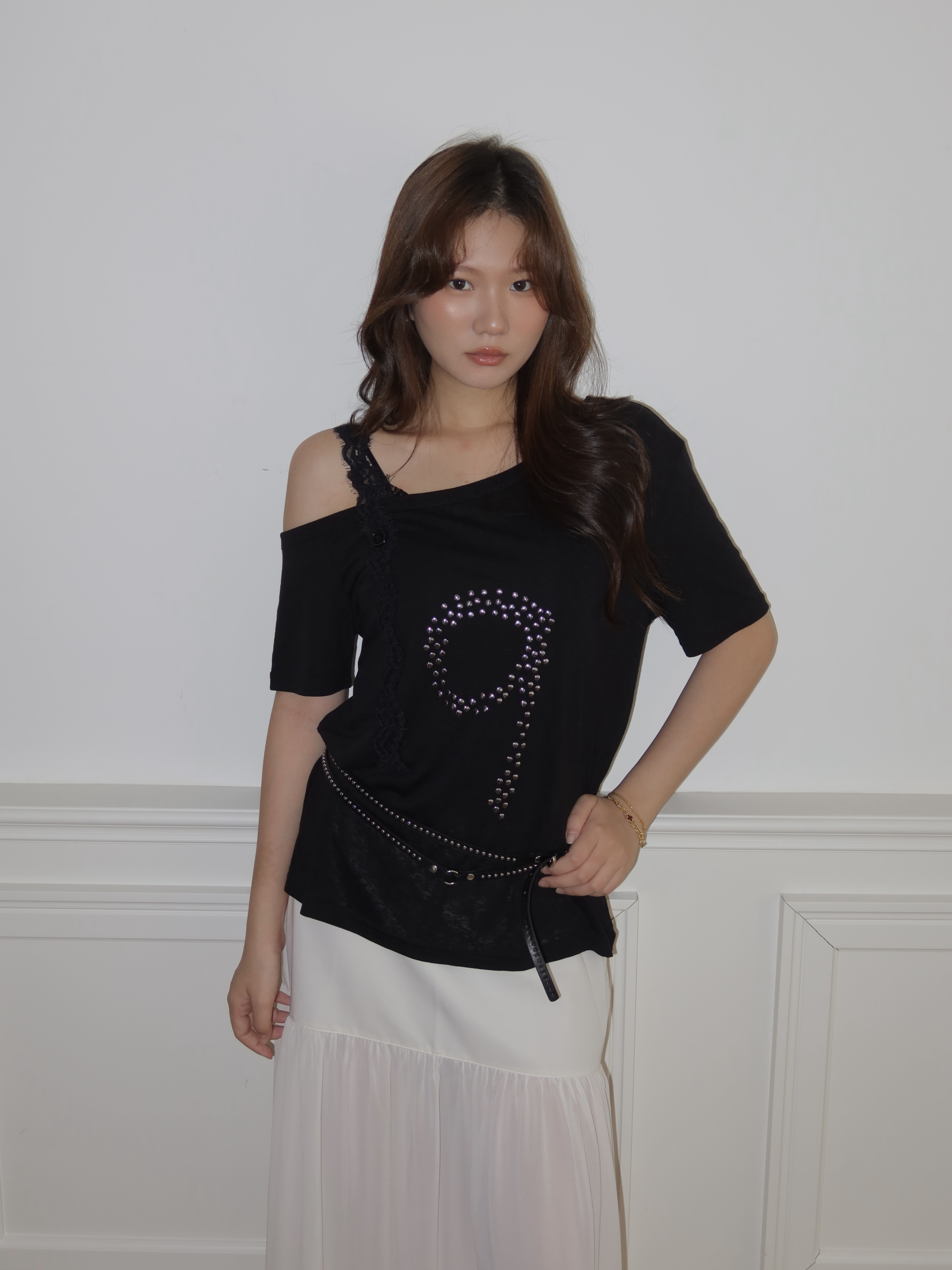 [made by 9NA] lucky9 chill lace tee