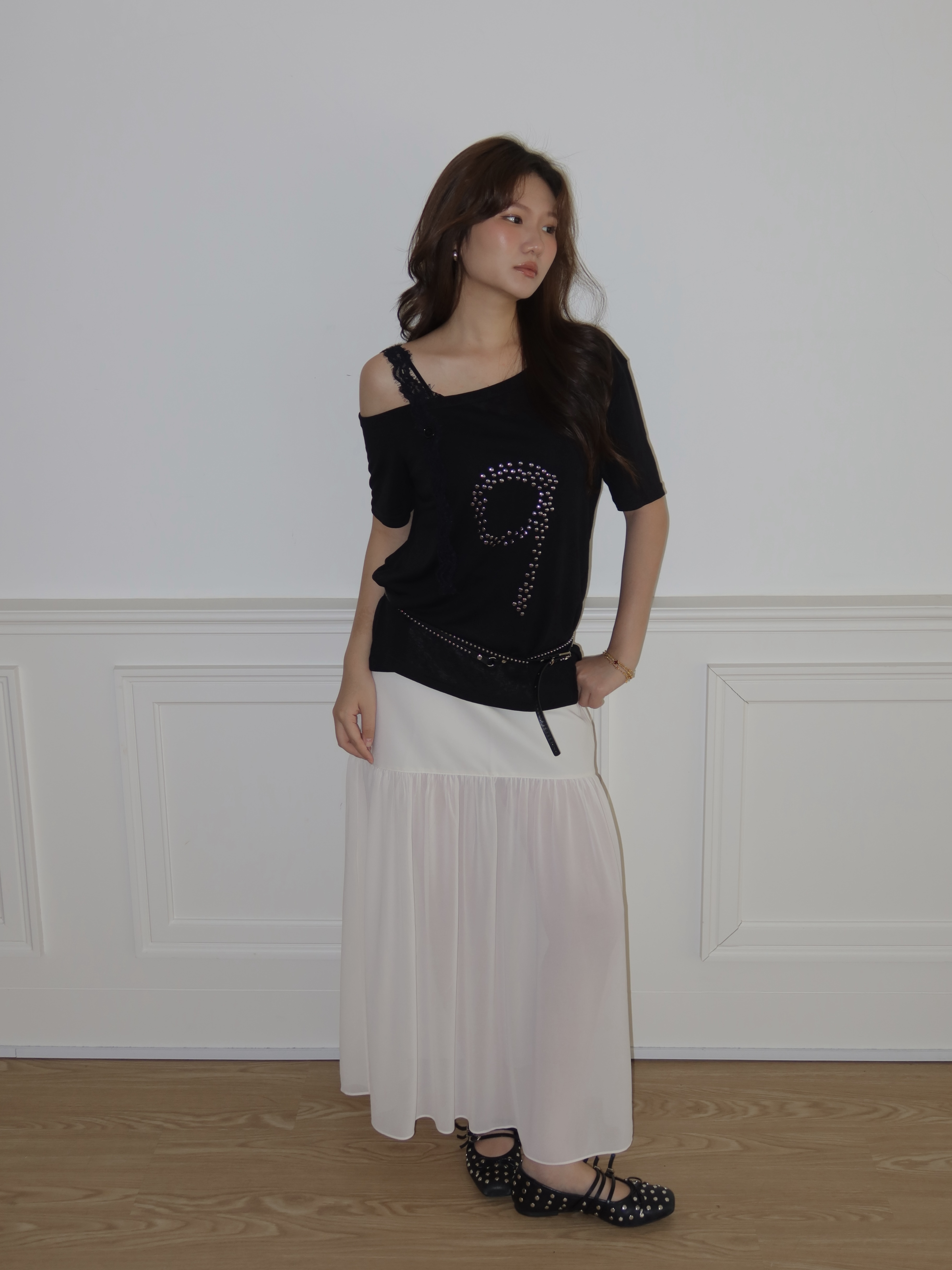 [made by 9NA] lucky9 chill lace tee