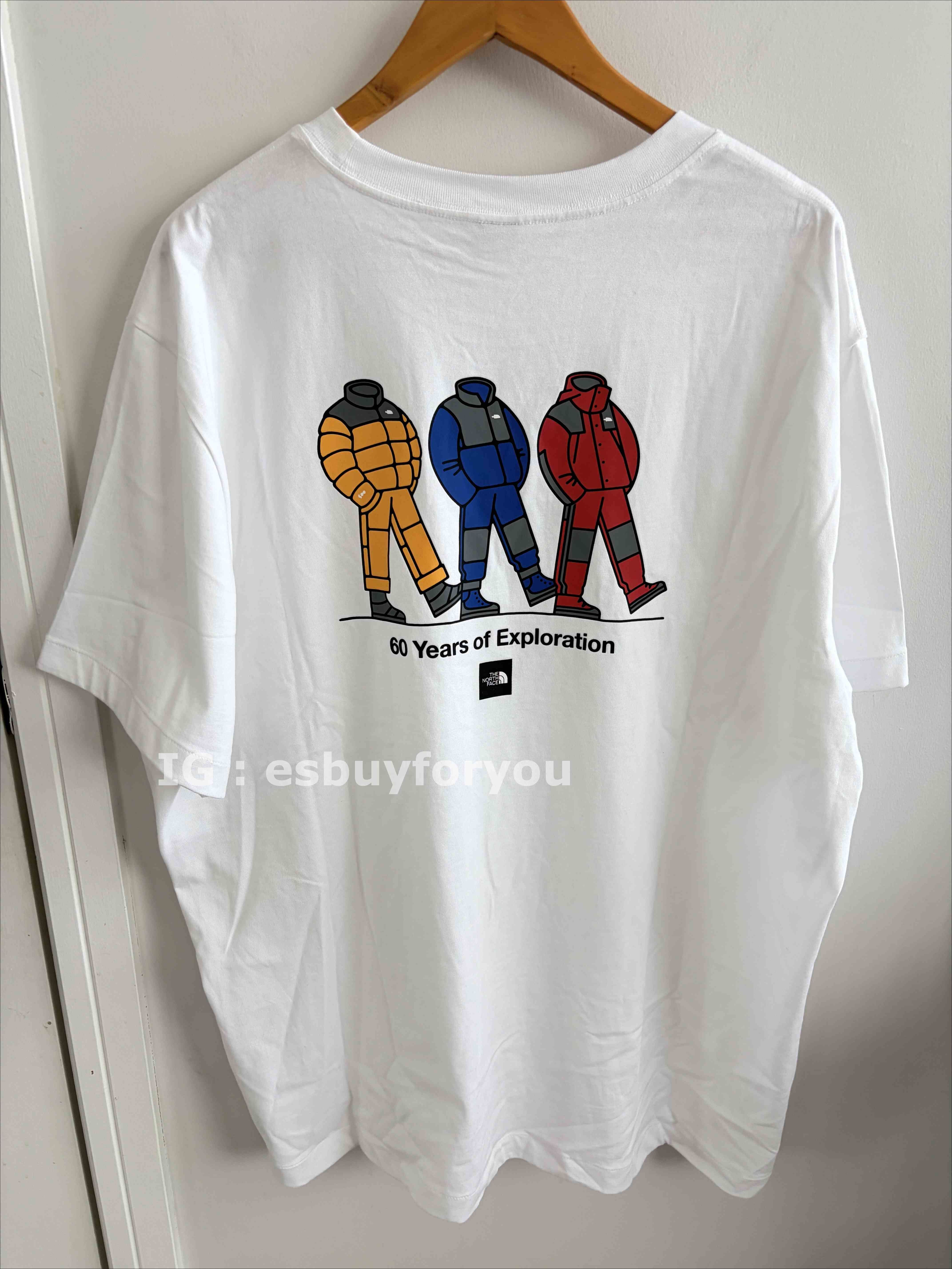 THE NORTH FACE 男款 60周年限定款  ICON造型 小厚磅 正反圖 短TEE  (寬版)