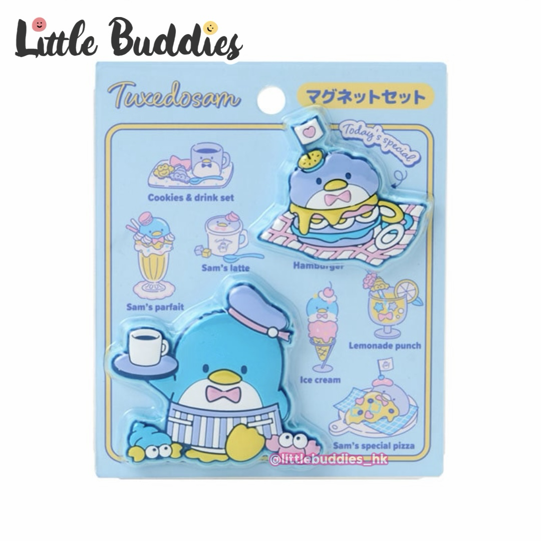 日本 Sanrio Tuxedo Sam 企鵝 咖啡館設計生日系列 - 磁石套裝