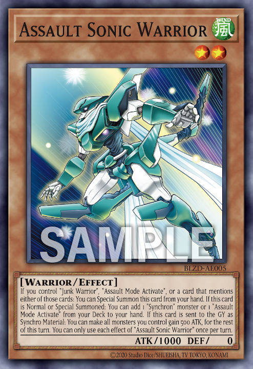 BLZD-AE005 Assault Sonic Warrior(爆裂音速戰士)