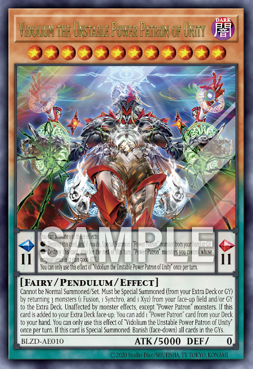 BLZD-AE010 (UR/PSER)Vidolium the Unstable Power Patron of Unity(混絕獄神 維德利烏姆)