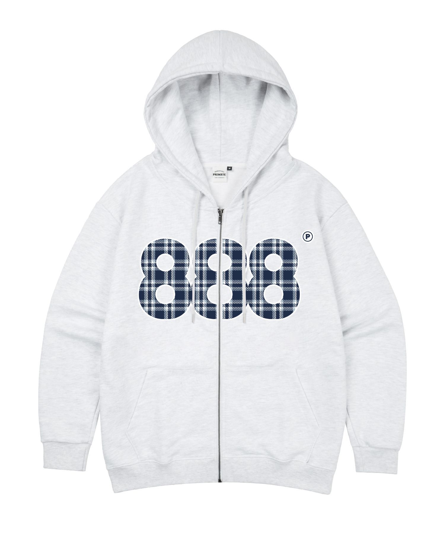 PRIMATE CHECK NUMBER.888 寬版兩穿連帽拉鍊外套