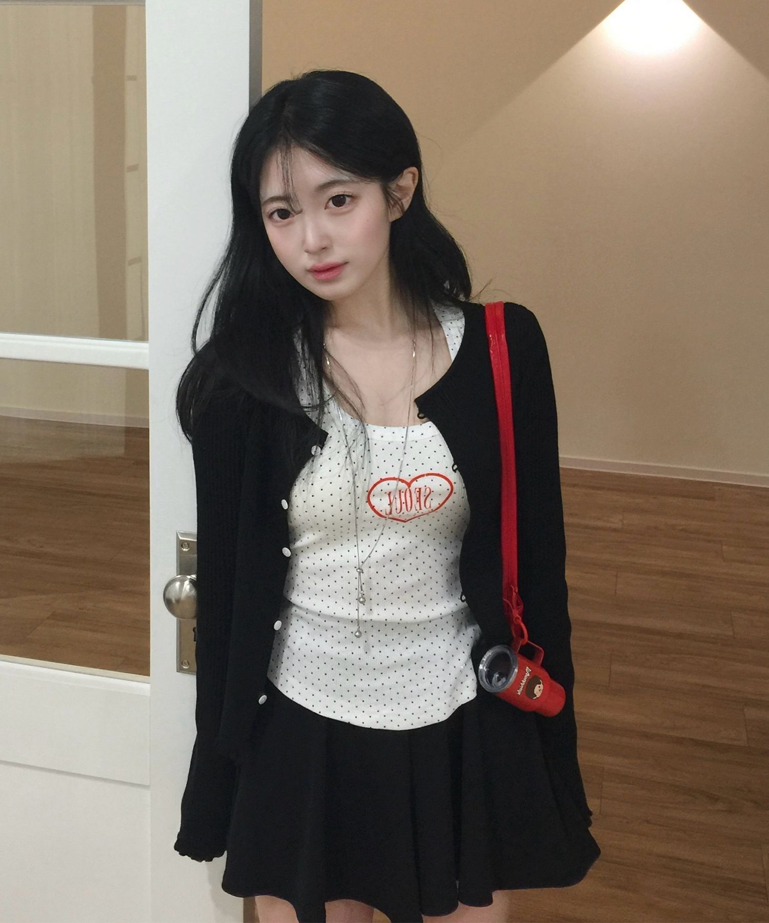 SEOUL APPAREL 愛心Logo點點無袖上衣 SA25S1801