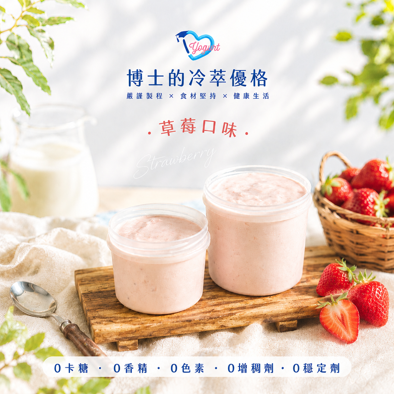 草莓冷萃優格