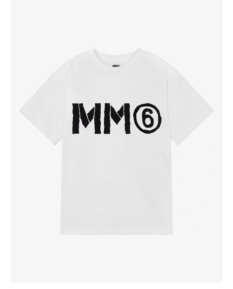 MM6 kids 字母 印花 Tee 白色