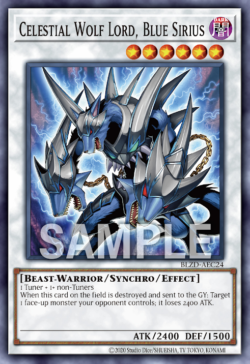 BLZD-AEC24 Celestial Wolf Lord, Blue Sirius(天狼王 蒼星天)