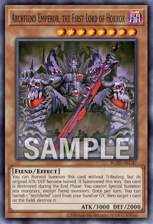 BLZD-AEC47 Archfiend Emperor, the First Lord of Horror(戰栗的凶皇 始祖惡魔)