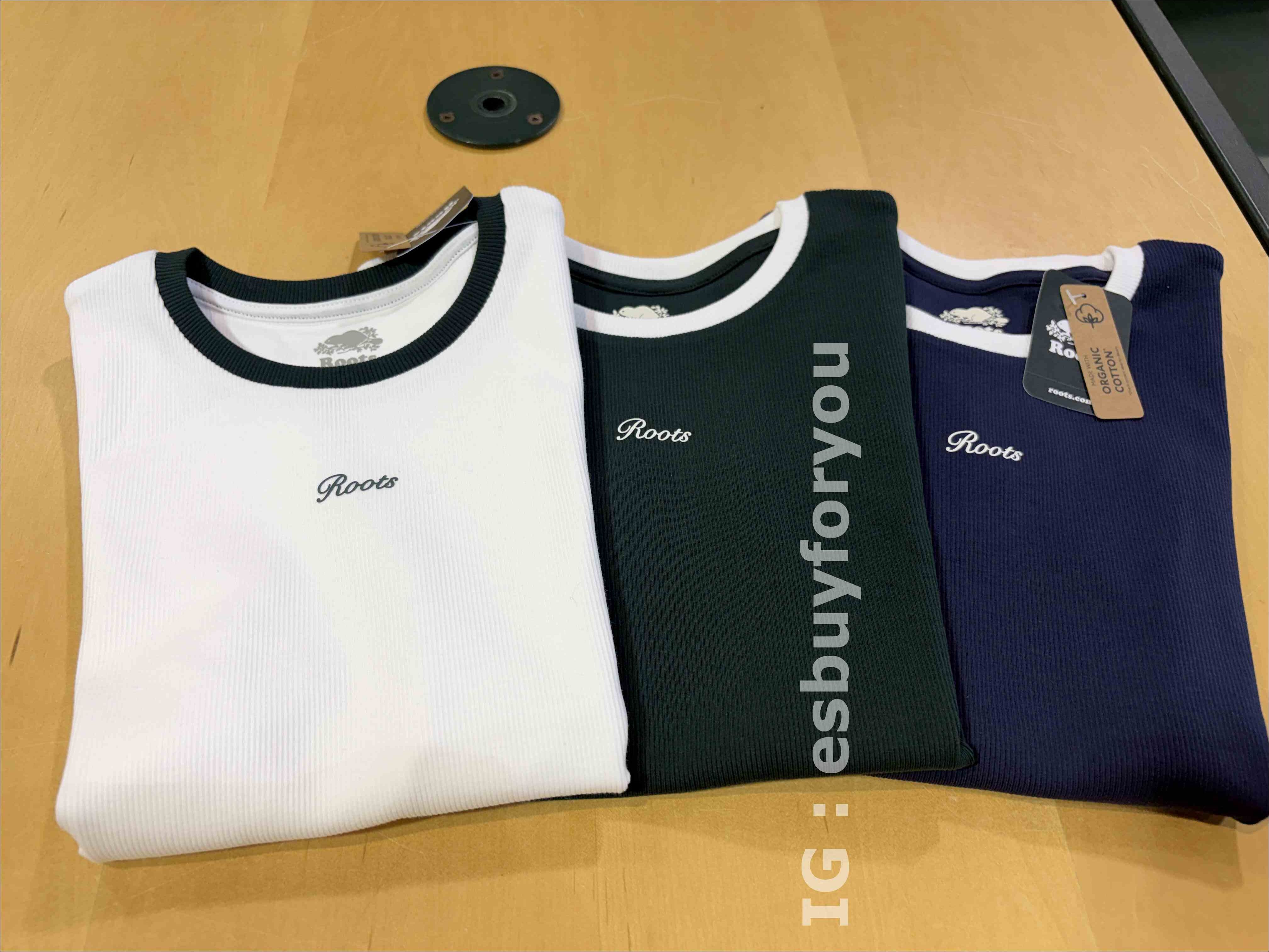 ROOTS 女大人 彈性針織 合身版型(Slim Fit) 小字樣 上衣 (3色)