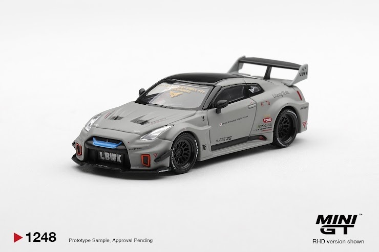 PO-$89 * MINI GT * 1:64 1248 NISSAN LB-Silhouette WORKS GT 35GT-RR Ver.1 Matt Grey LHD