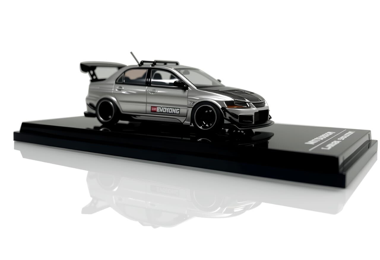 PO-$150 * IHCM64 * 1:64 MITSUBISHI LANCER EVOLUTION IX SILVER