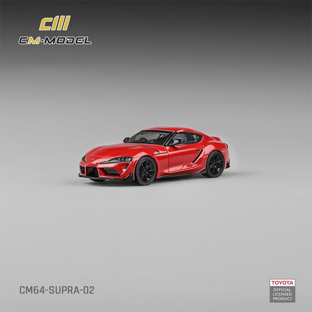 PO-$140 * CM MODEL * 1:64 TOYOTA GR SUPRA RENAISSANCE RED
