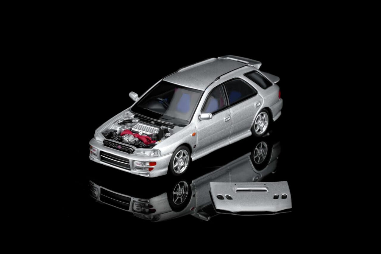 PO-$120 * MOTORHELIX * 1:64 SUBARU IMPREZA WAGON WRX STI VER.VI GF8 ARCTIC SILVER METALLIC