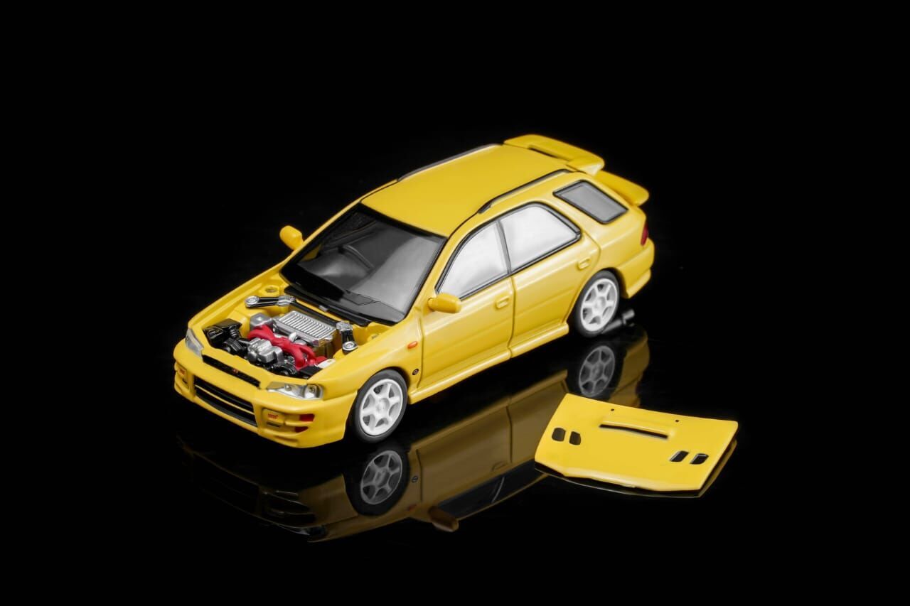 PO-$120 * MOTORHELIX * 1:64 SUBARU IMPREZA WAGON WRX STI VER.VI GF8 CASHMERE YELLOW