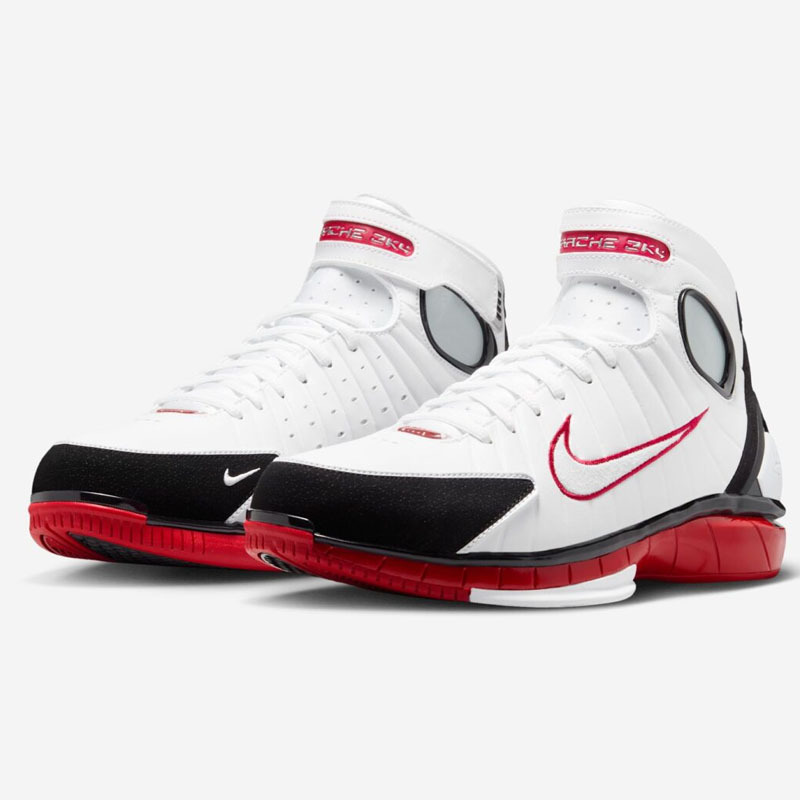 〈海外連線預定〉男鞋 NIKE AIR ZOOM HUARACHE 2K4 白黑紅 元年配色 實戰籃球鞋【IV3782-100】KOBE