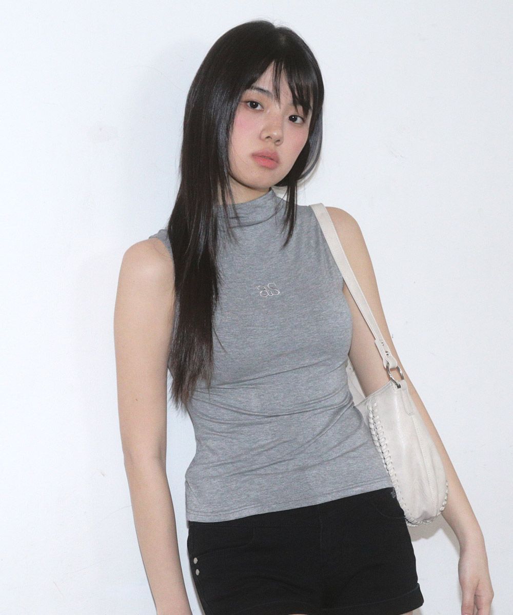 애즈온 Hush 高領無袖背心 AS_P0000DBM