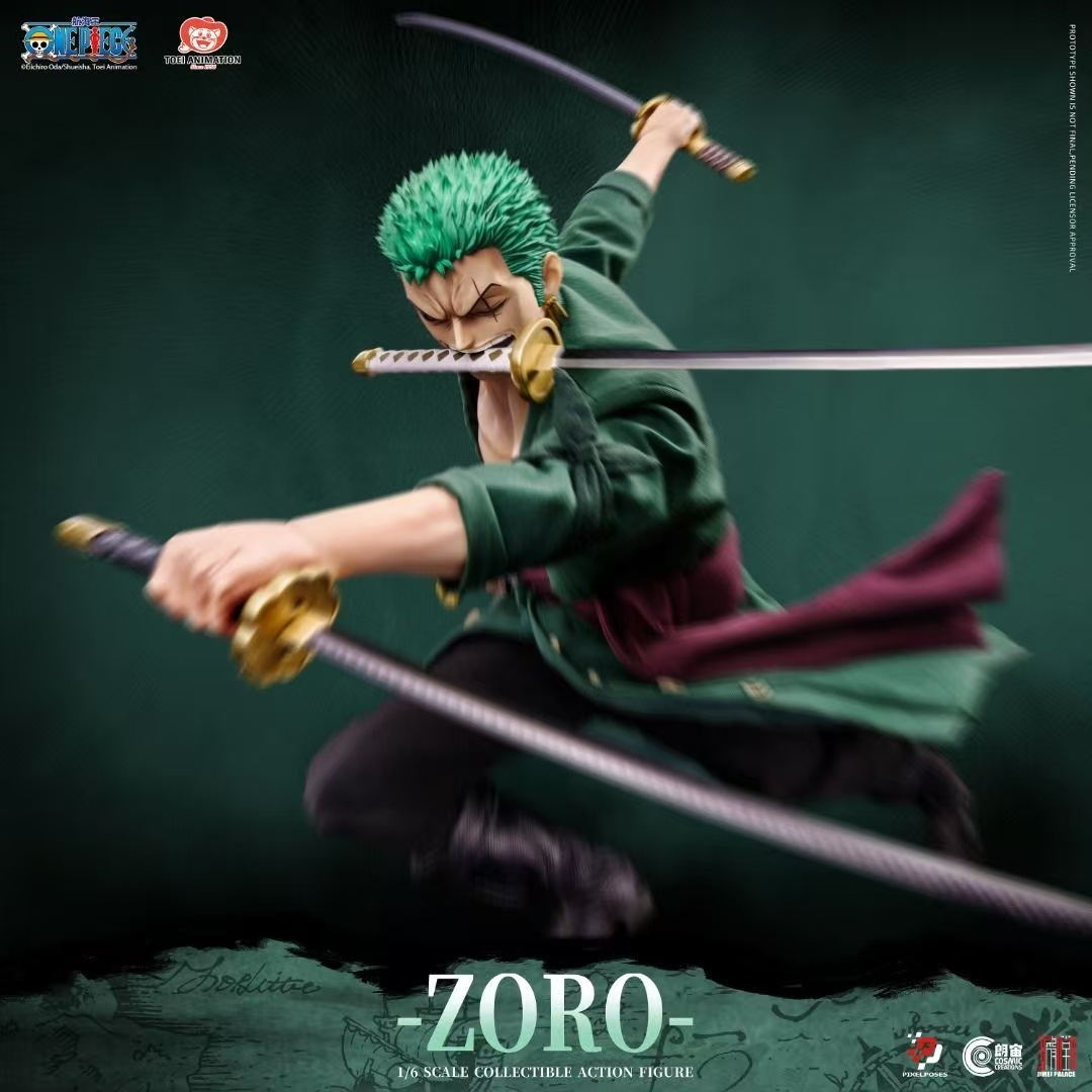 Pixel Poses 1/6 scale One Piece Roronoa Zoro Platinum Silicone Action Figure 海賊王 羅羅諾亞·佐羅