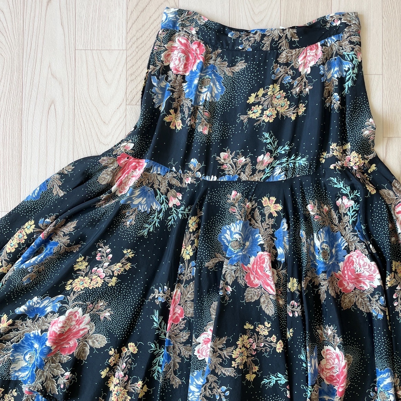 晚風薔薇古著手帕裙