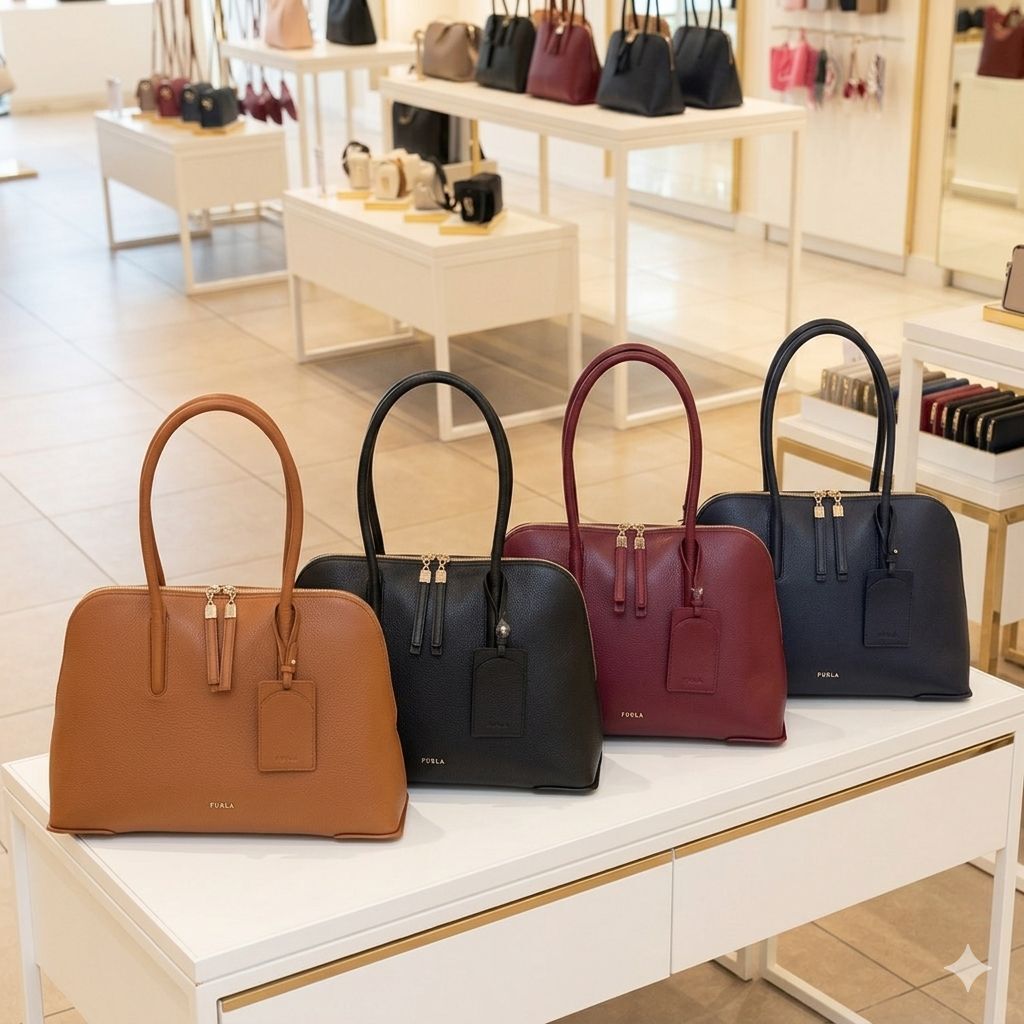 【預購】Furla H051685 Atmosfera 大號長手柄圓頂手提包