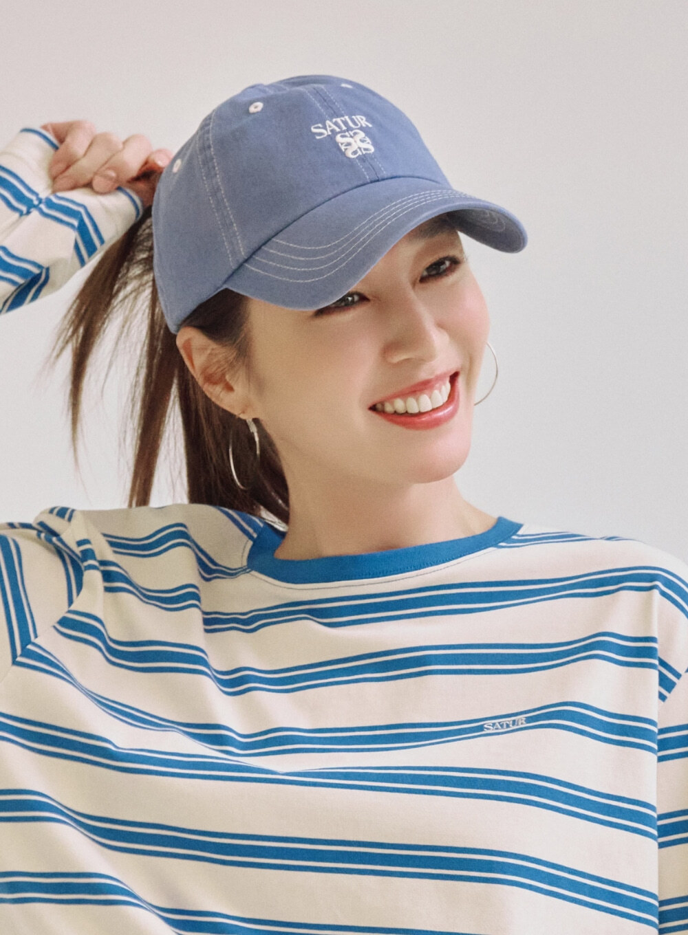 SATUR Contrast Color Stitch Dyed Ball Cap