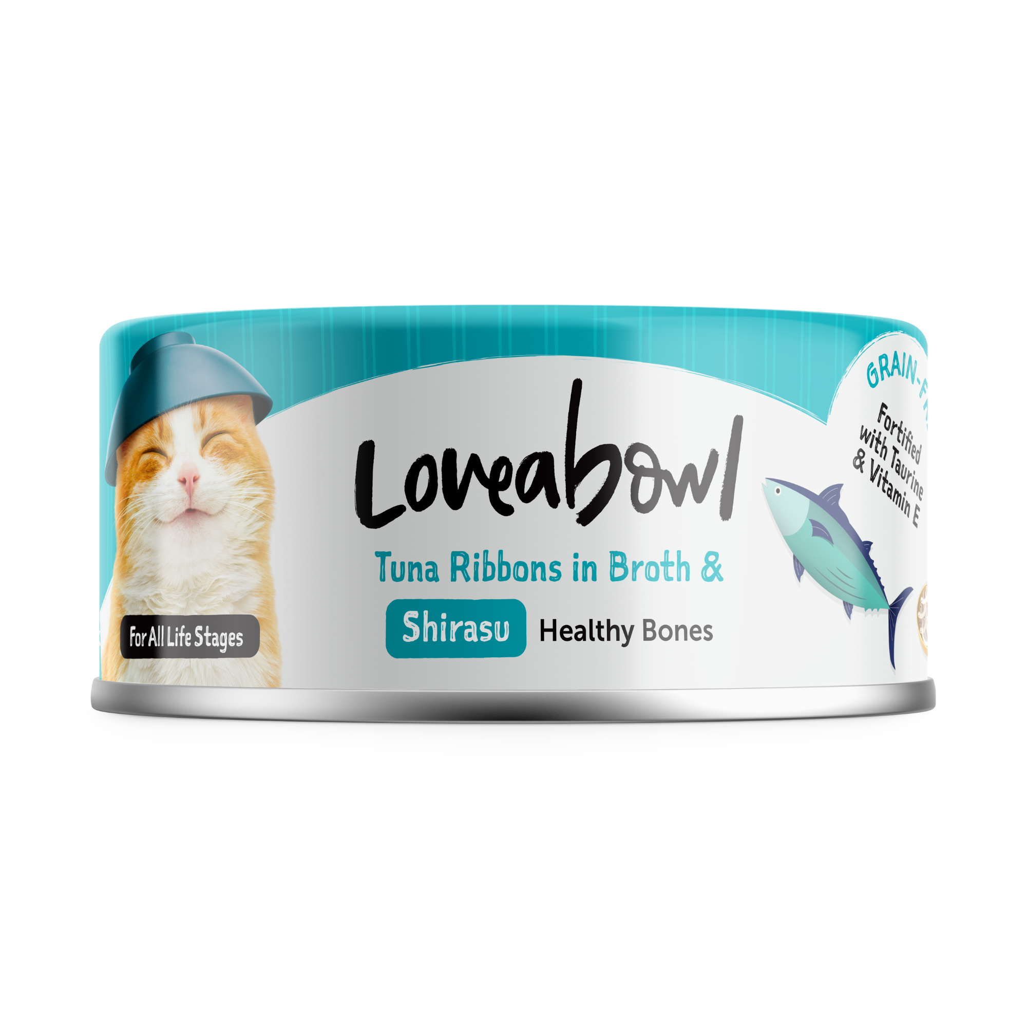 Loveabowl 無穀物貓罐頭| 吞拿魚白飯魚| 70g