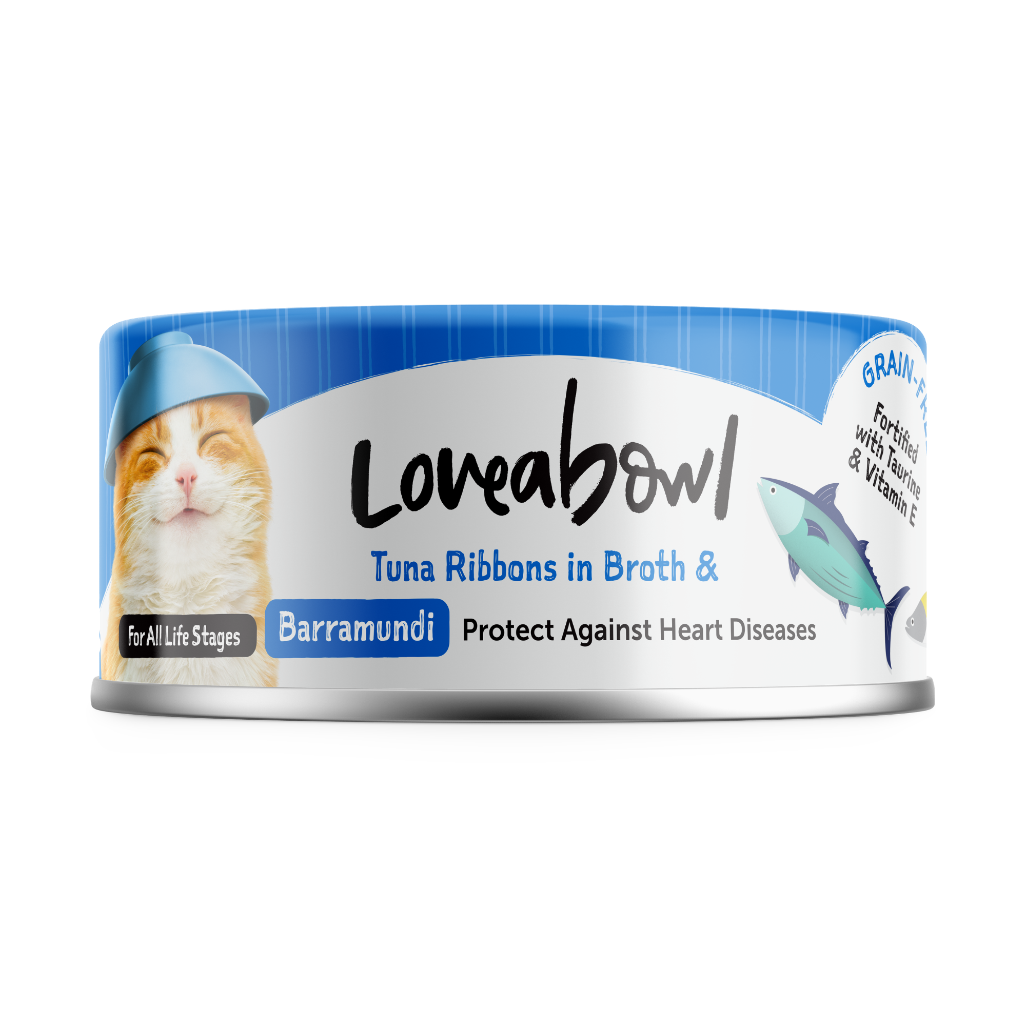 Loveabowl 無穀物貓罐頭| 吞拿魚鱸魚| 70g