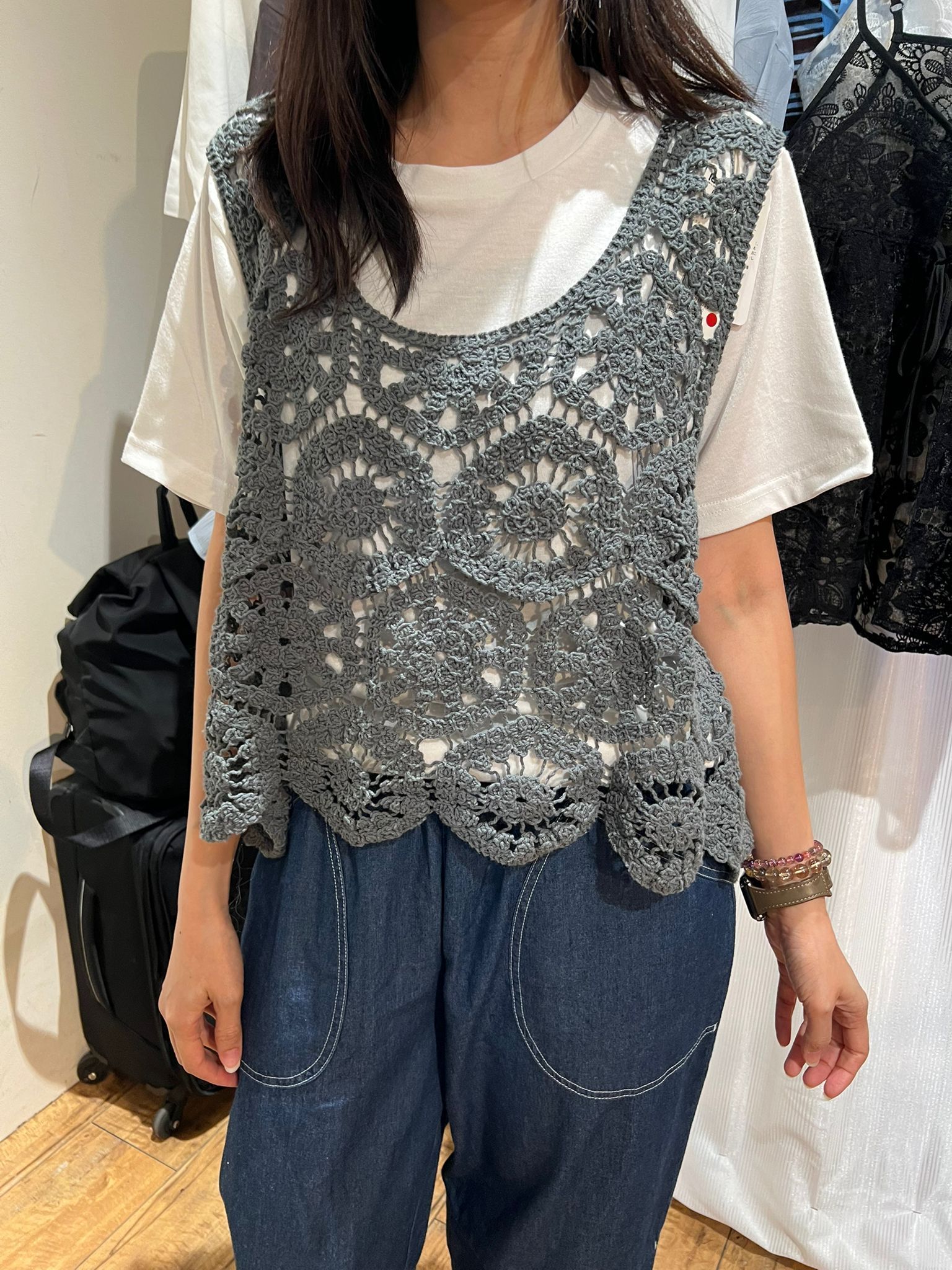爆款 ODO 504 網網背心連白TEE SET 再ORDER