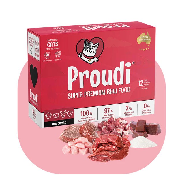 Proudi 急凍生肉貓糧 紅肉四寶