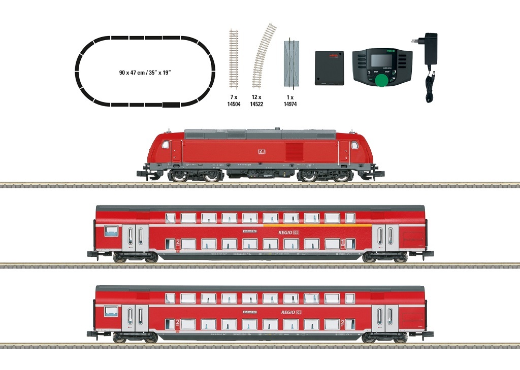Minitrix 11164 N scale "Regional Express" class 245 Digital Starter Set