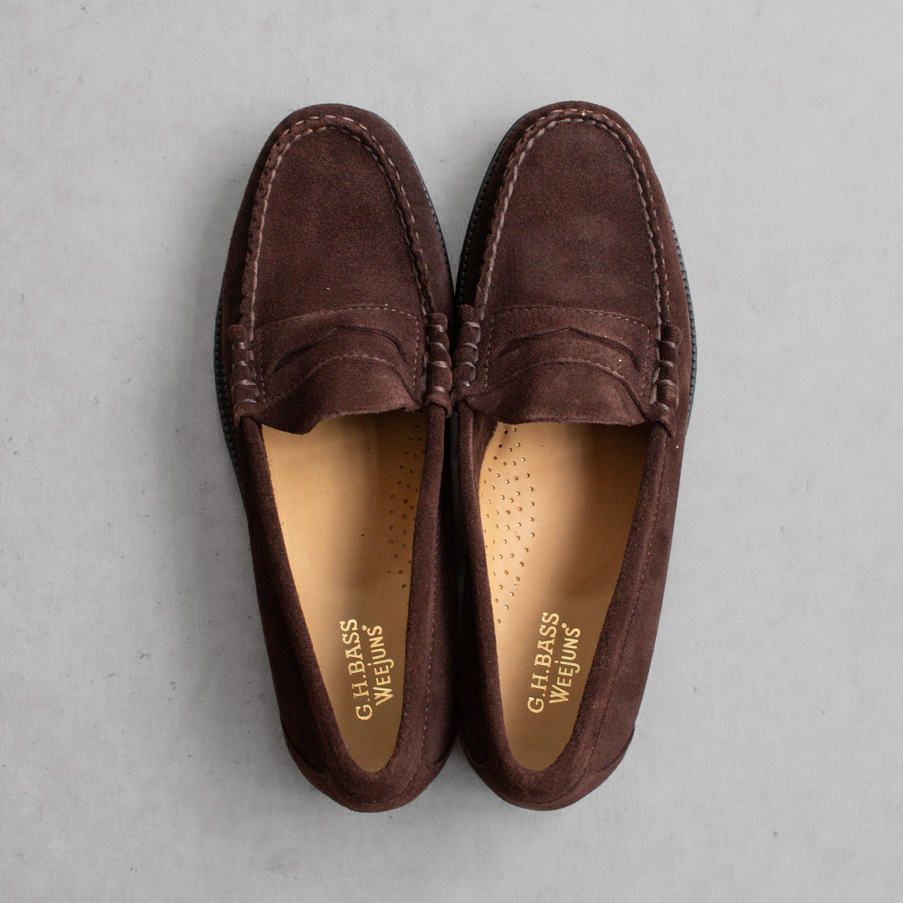 MENS G.H.BASS WEEJUNS SUEDE PENNY LOAFER 麂皮 便士 樂福鞋 膠底 男鞋 皮鞋 二色