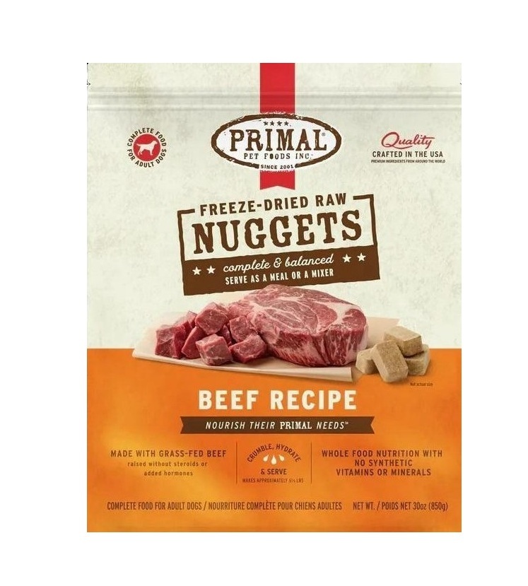 Primal 脫水凍乾狗糧-牛肉配方(30 OZ)