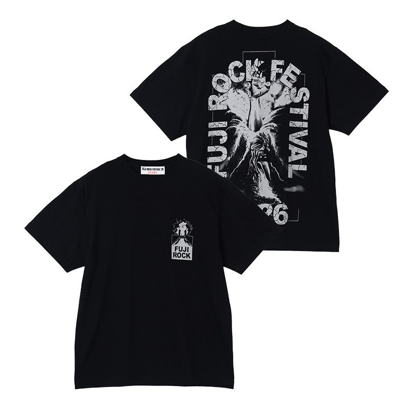<日本人生音樂祭> Beams x Fuji Rock Festival '26 獨家聯名 富士山 寬鬆 短袖 黑色