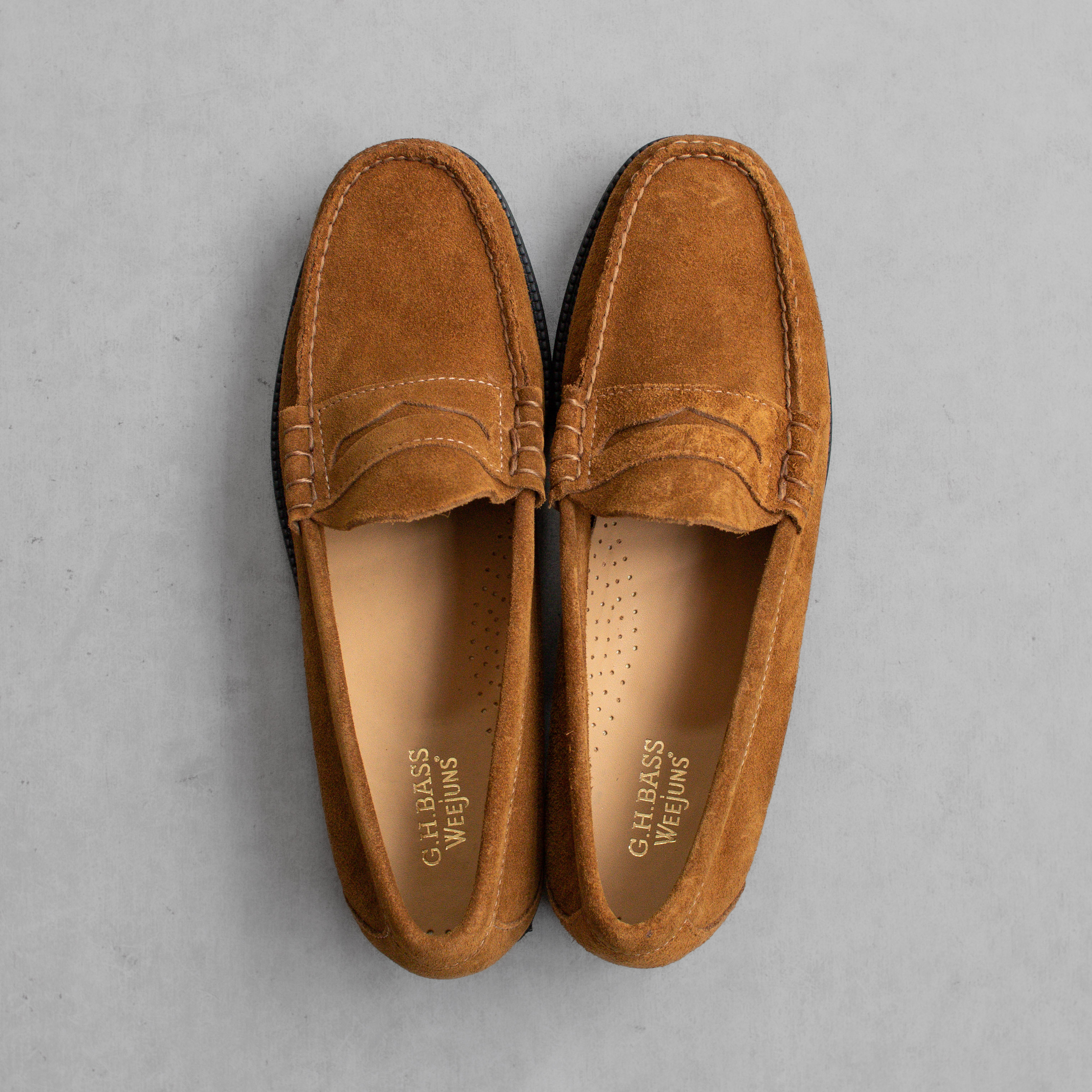 MENS G.H.BASS WEEJUNS SUEDE PENNY LOAFER 麂皮 便士 樂福鞋 膠底 男鞋 皮鞋 二色