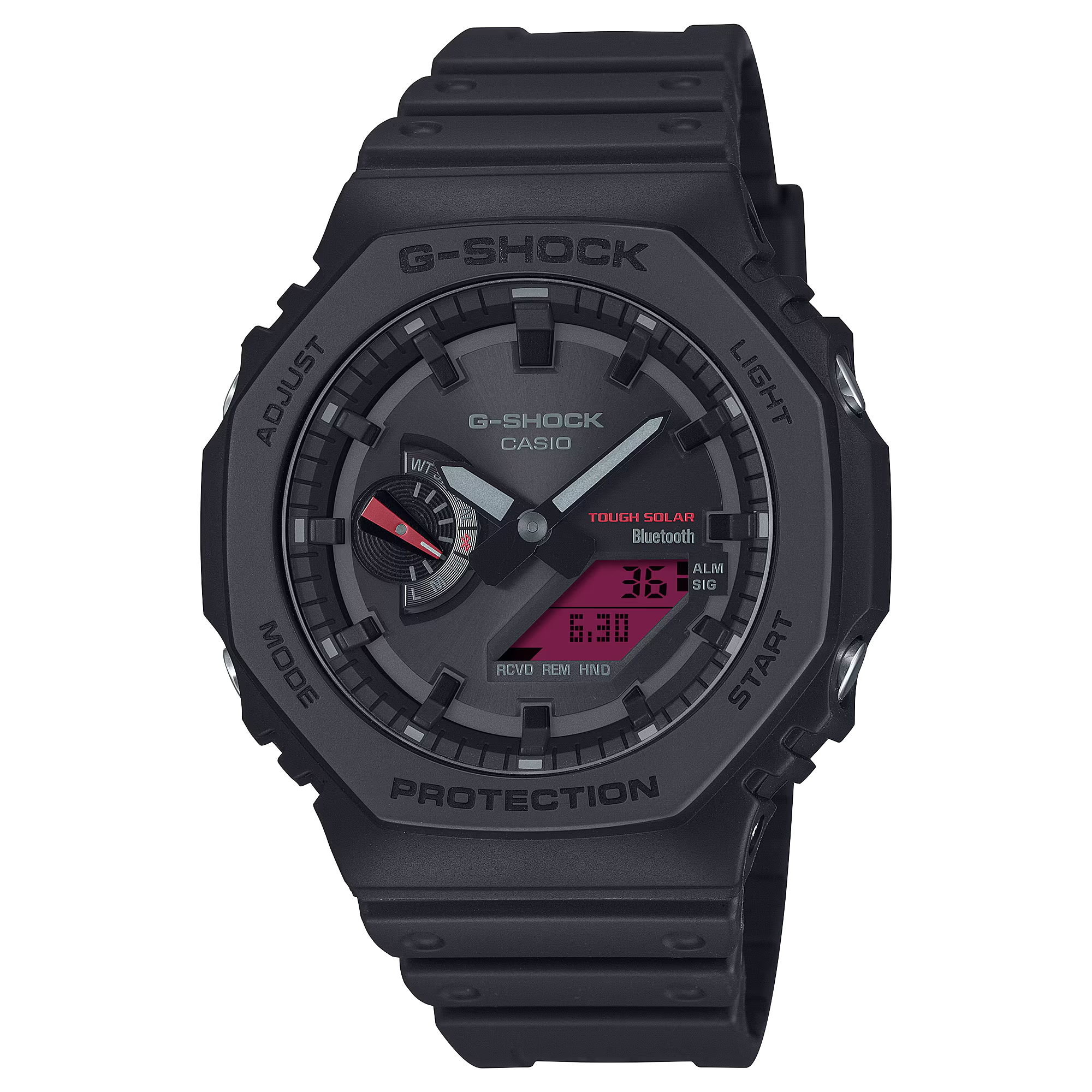 【CASIO 卡西歐】 G-SHOCK  藍芽 LED光 耐衝擊  高防水 電子錶 矽膠錶帶 不鏽鋼殼 手錶 GA-B2100BBR-1A
