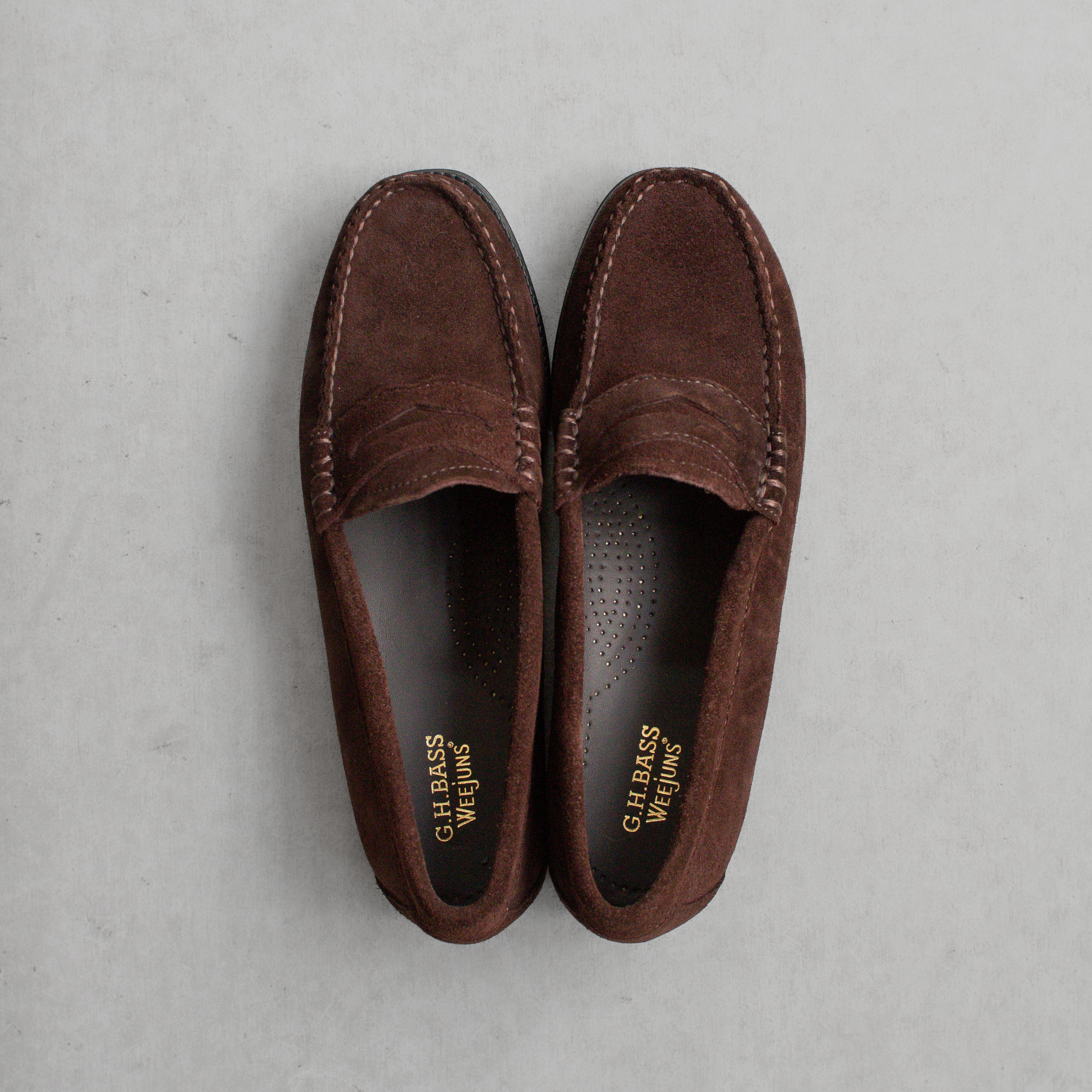 WOMENS G.H.BASS WEEJUNS SUEDE PENNY LOAFER 麂皮 便士 樂福鞋 膠底 女鞋 皮鞋