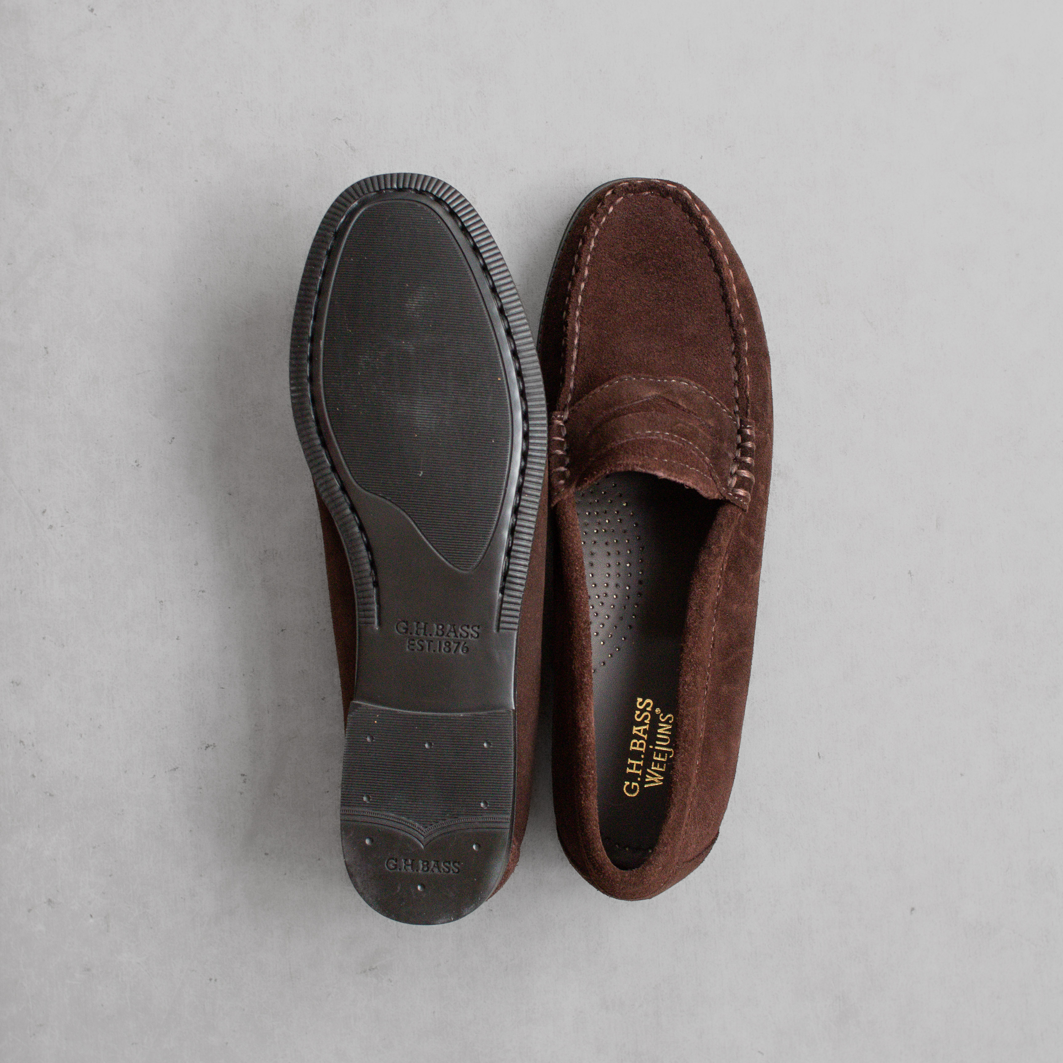 WOMENS G.H.BASS WEEJUNS SUEDE PENNY LOAFER 麂皮 便士 樂福鞋 膠底 女鞋 皮鞋