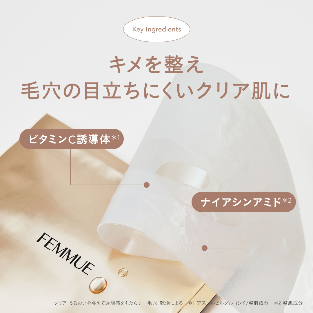 FEMMUE Lumiere Vital Mask 煥亮賦活VC生物纖維面膜