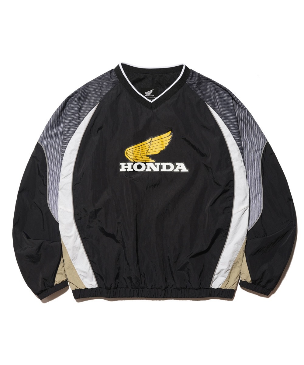 Honda黑色經典標賽道尼龍長袖