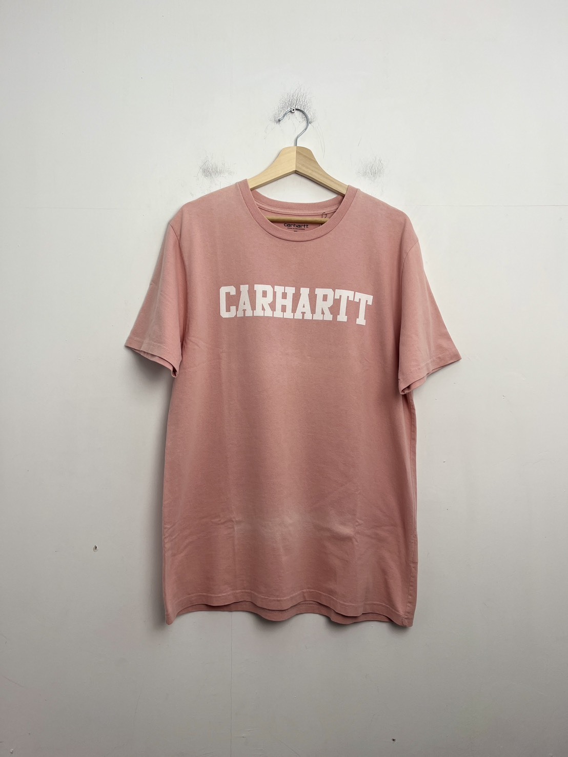 Carhartt WIP S/S College T-shirt - Soft Rose SIZE XL