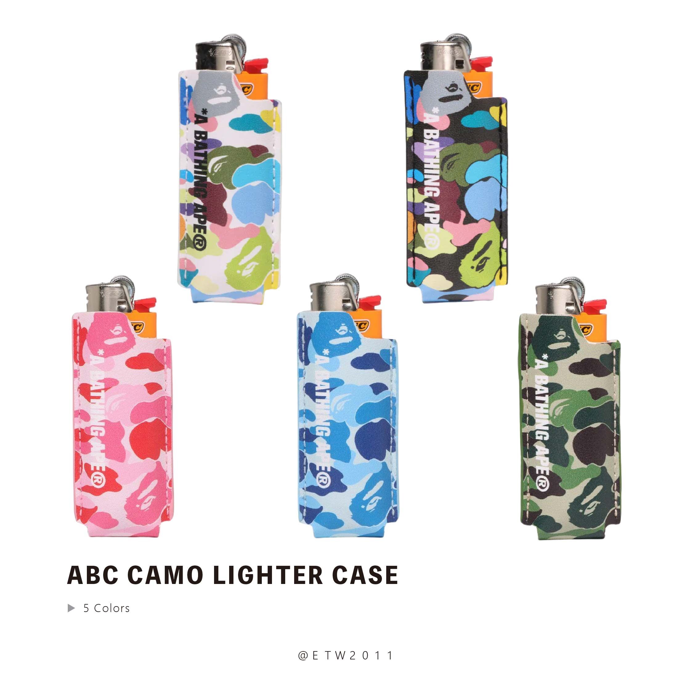 ☆ETW☆【EASY TO WEAR】BAPE ABC CAMO LIGHTER CASE 猿人 迷彩 打火機套