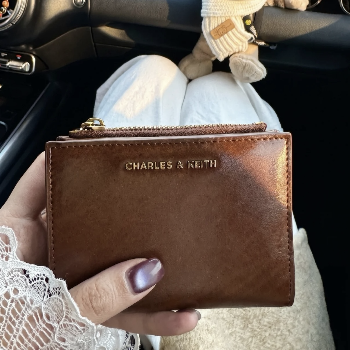 （預購）Charles & Keith  Harmonee皮革零錢短夾 小CK 錢包