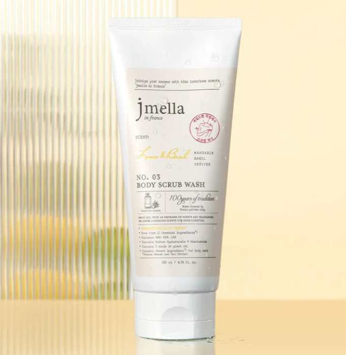 [S] JM JMELLA IN FRANCE LIME & BASIL BODY SCRUB WASH, 8809794736605 (SJM67)
