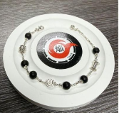 JA260516-J136-CCB0042-(五行喜木)古木琉璃手串-文殊菩薩(17-18-19cm)-材質:#925鍍白金