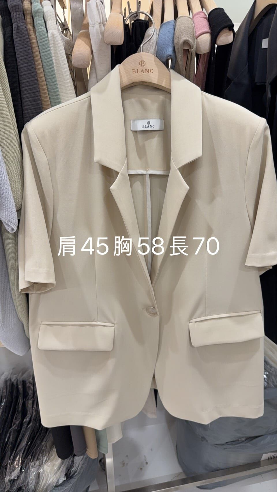 MB6213 短袖薄款西裝外套
